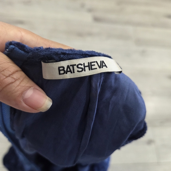 Batsheva Blue Velvet Midi Dress - Picture 6 of 11